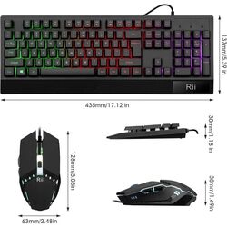 Set tastatura + mouse Rii RK400 (Black) Thumb