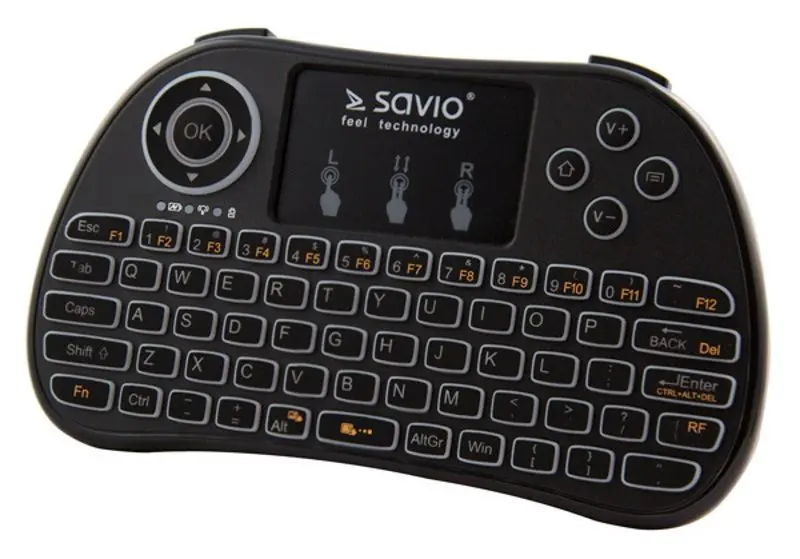 Tastatura fara fir 2in1 Savio KW-02 (Black) - 2