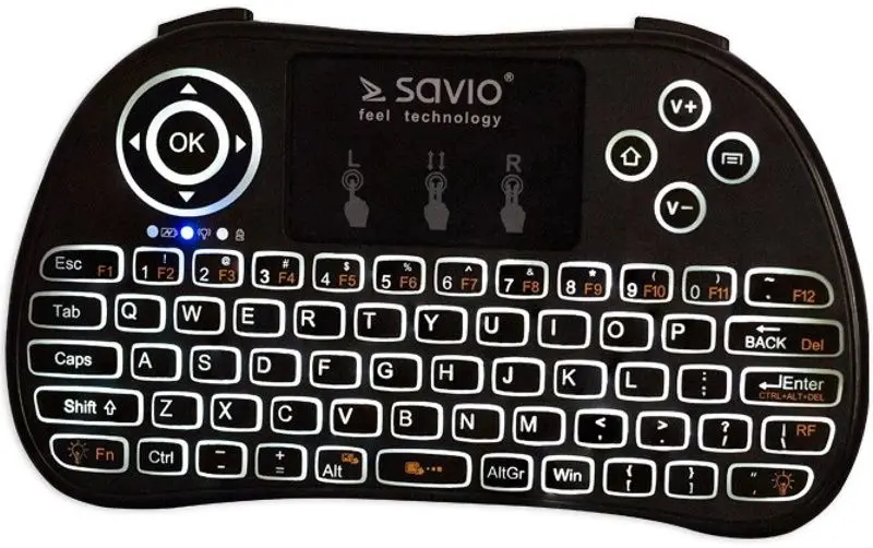 Tastatura fara fir 2in1 Savio KW-02 (Black)
