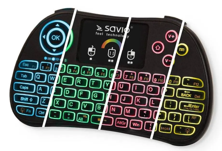 Tastatura fara fir Savio KW-03 RGB (Black) - 2