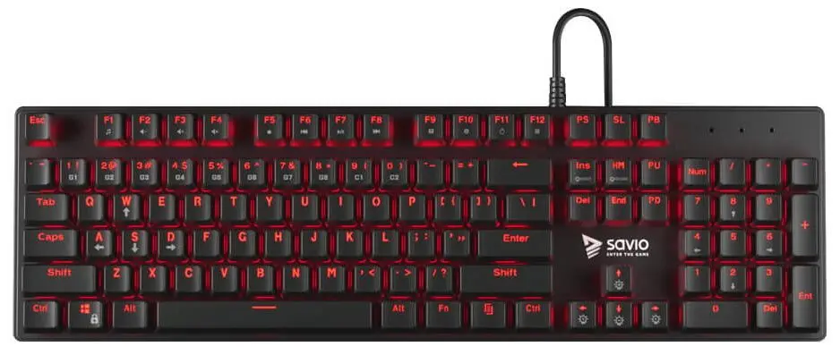 Клавиатура Savio Tempest RX Full Red (Black)