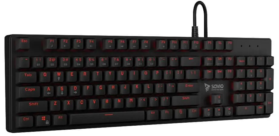 Клавиатура Savio Tempest RX Full Red (Black) - 2
