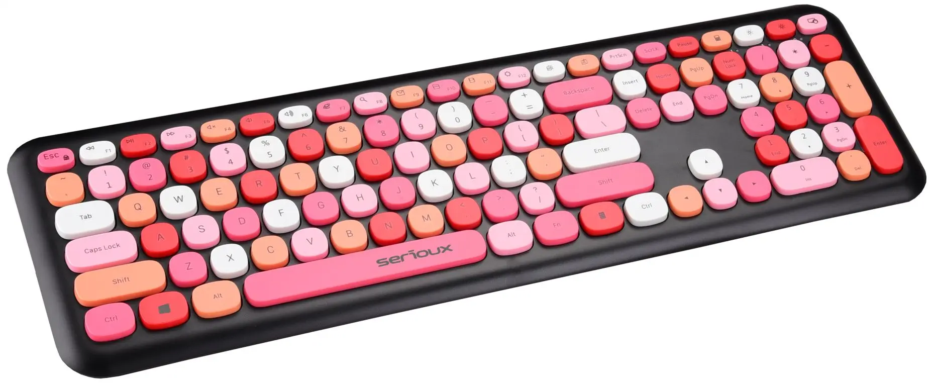 Set tastatura + mouse fara fir Serioux Colourful 9920BD (Red/Black) - 2