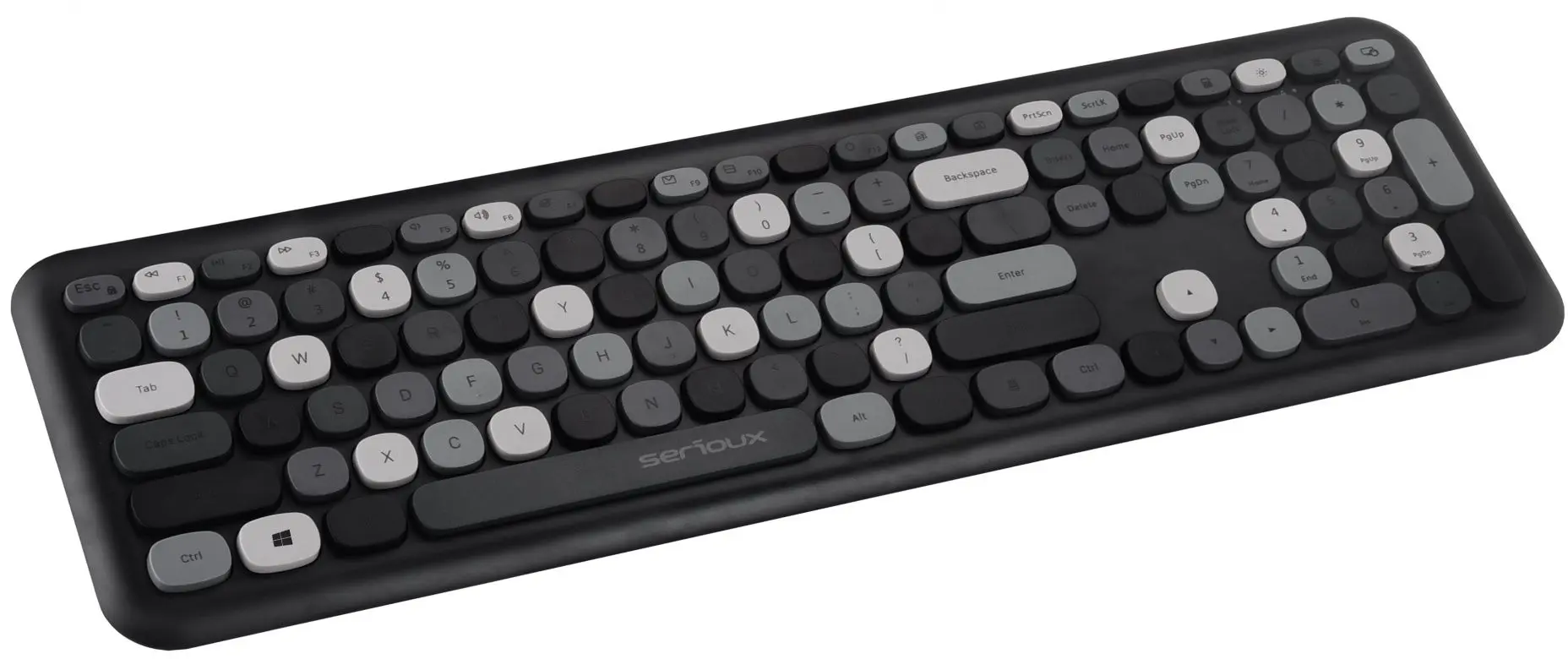 Set tastatura + mouse fara fir Serioux Colourful 9920BK (Black) - 2