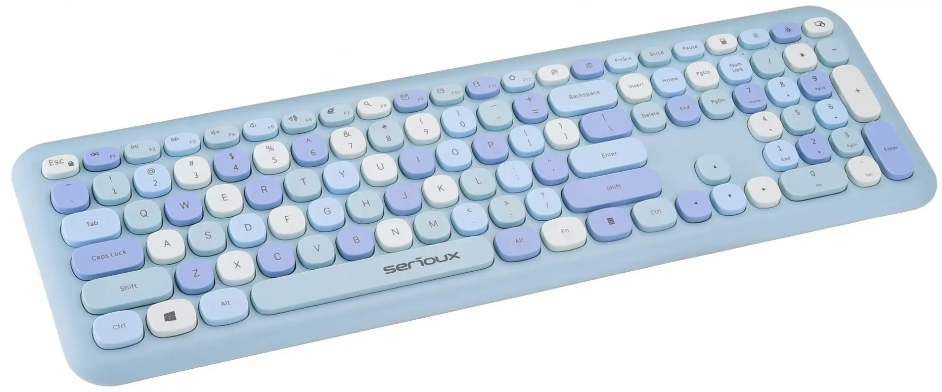 Set tastatura + mouse fara fir Serioux Colourful 9920BL (Blue)