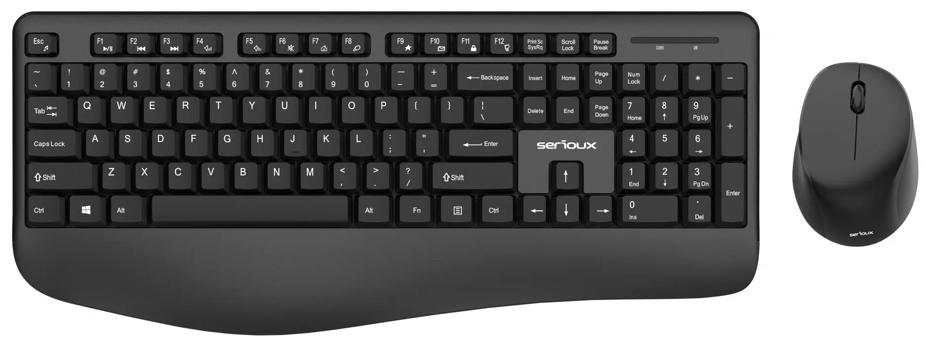 Set tastatura + mouse fara fir Serioux NK9810WR (Black)