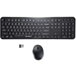Set tastatura + mouse fara fir Serioux Retro 9900BK (Black)