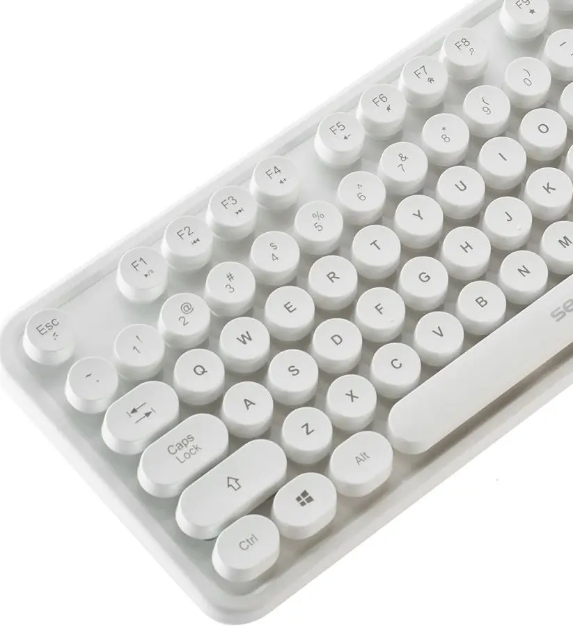 Set tastatura + mouse fara fir Serioux Retro 9910WH (White) - 3