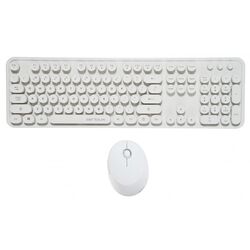 Set tastatura + mouse fara fir Serioux Retro 9910WH (White)