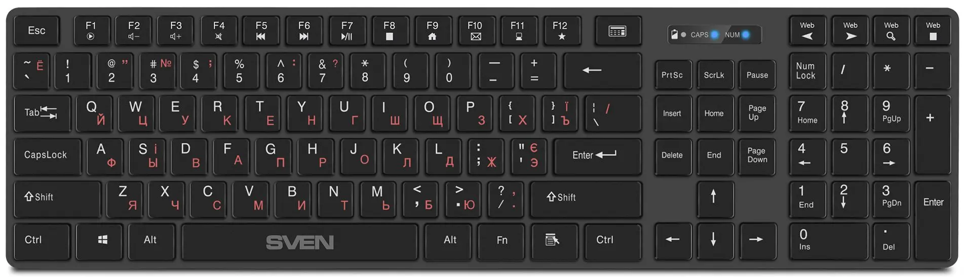 Беспроводная клавиатура Sven KB-E5300W (Black)
