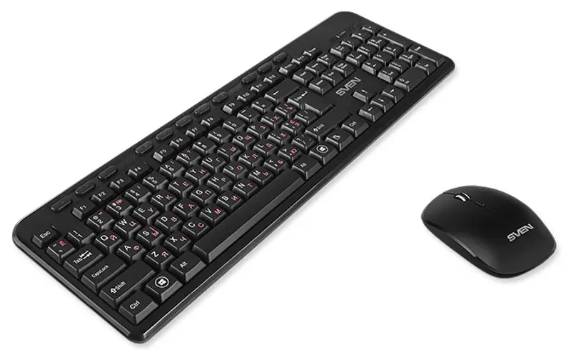 Беспроводной комплект + мышь Sven KB-C3200W (Black) - 2