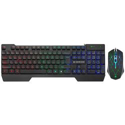 Gaming set 4in1 testatura + casti + mouse + mousepad Tracer Gamezone Mamooth USB (Black) Thumb