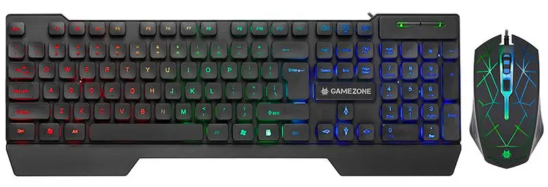 Gaming set 4in1 testatura + casti + mouse + mousepad Tracer Gamezone Mamooth USB (Black)