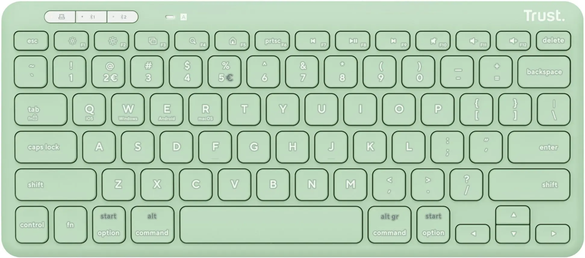 Tastatura fara fir Trust Lyra (Green)