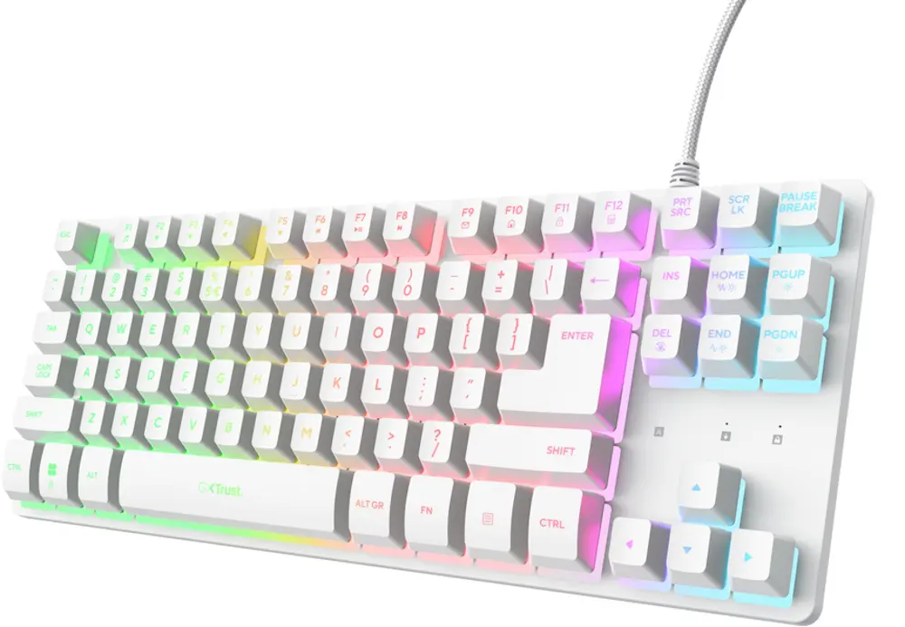 Клавиатура Trust GXT 833W Thado TKL (White) - 2
