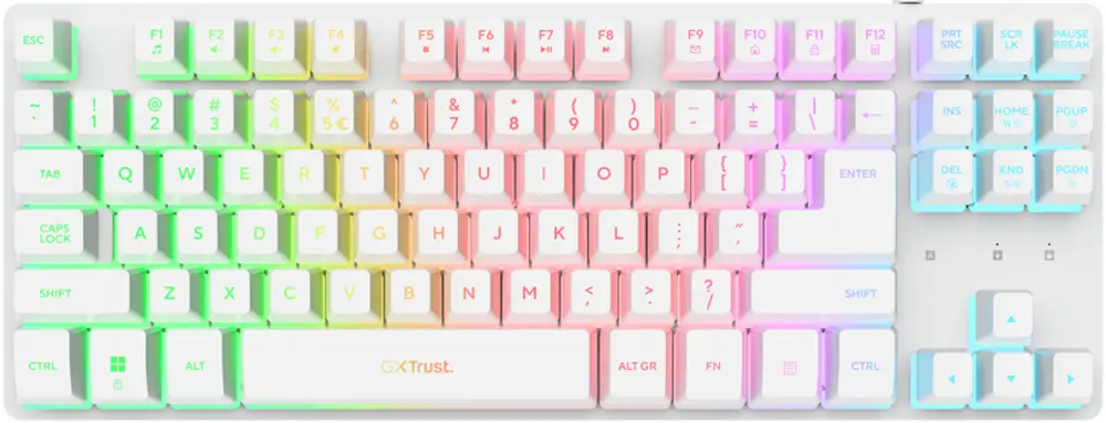 Клавиатура Trust GXT 833W Thado TKL (White)