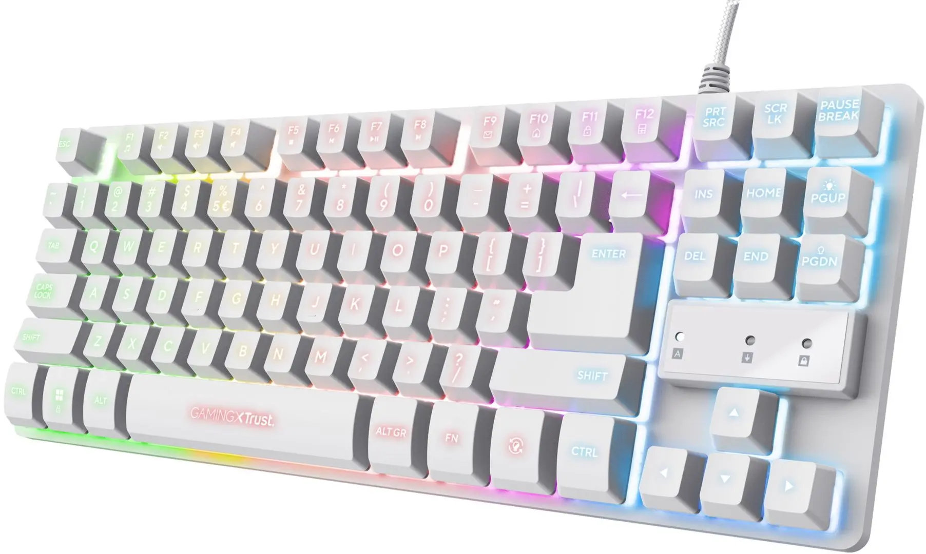 Tastatura Trust GXT 833W Thado (White)