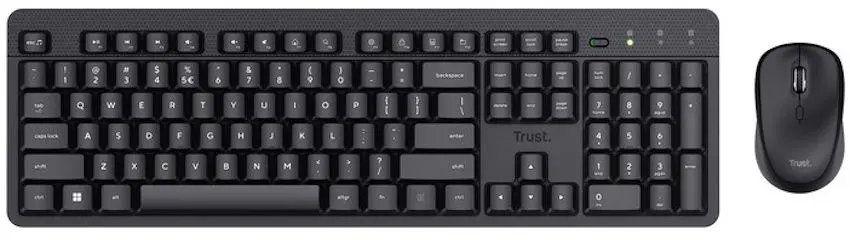 Set tastatura fara fir + mouse Trust ODY II (Black)