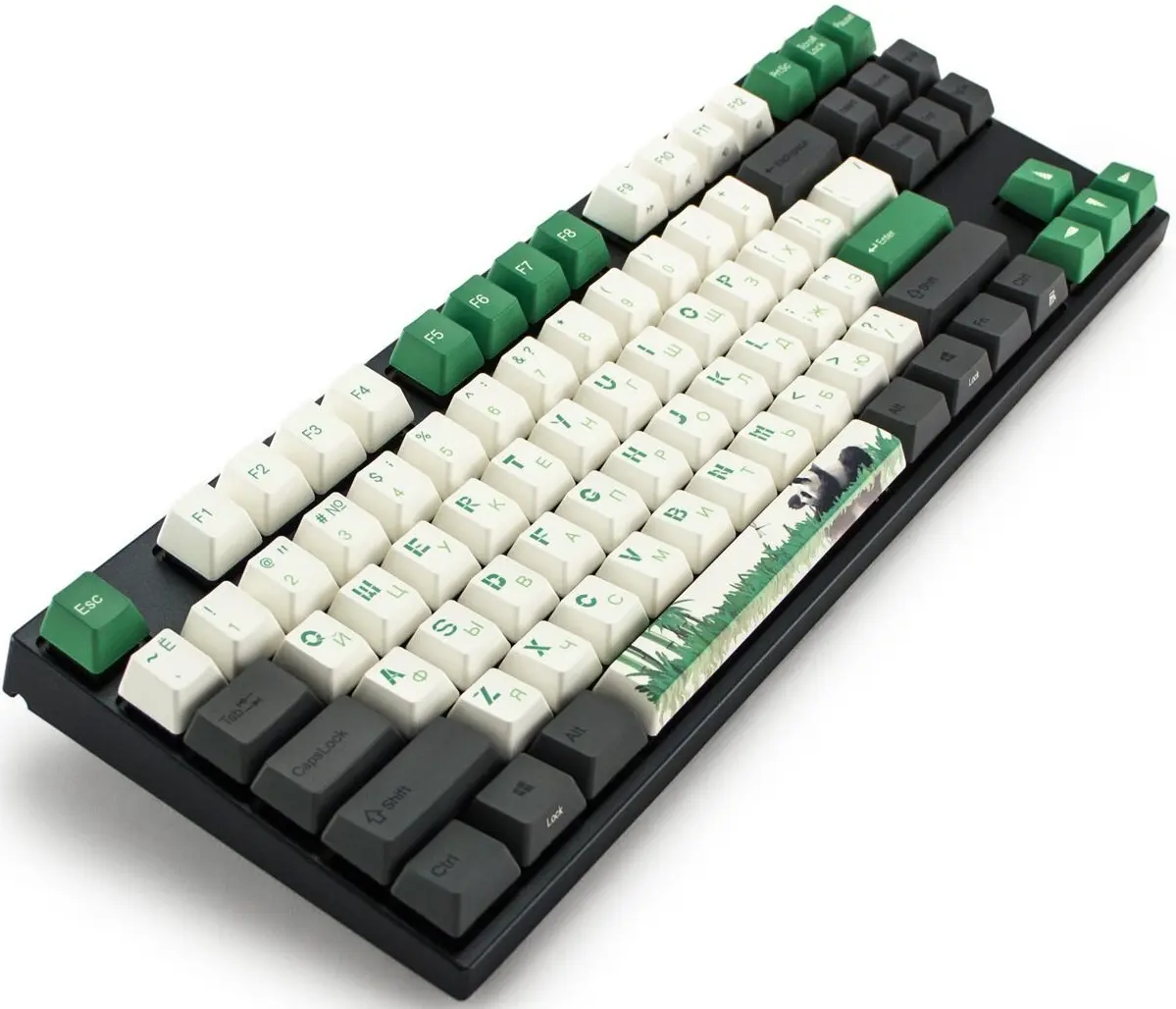 Tastatura fara fir Varmilo APT87 Panda R2 (Grey/Green)