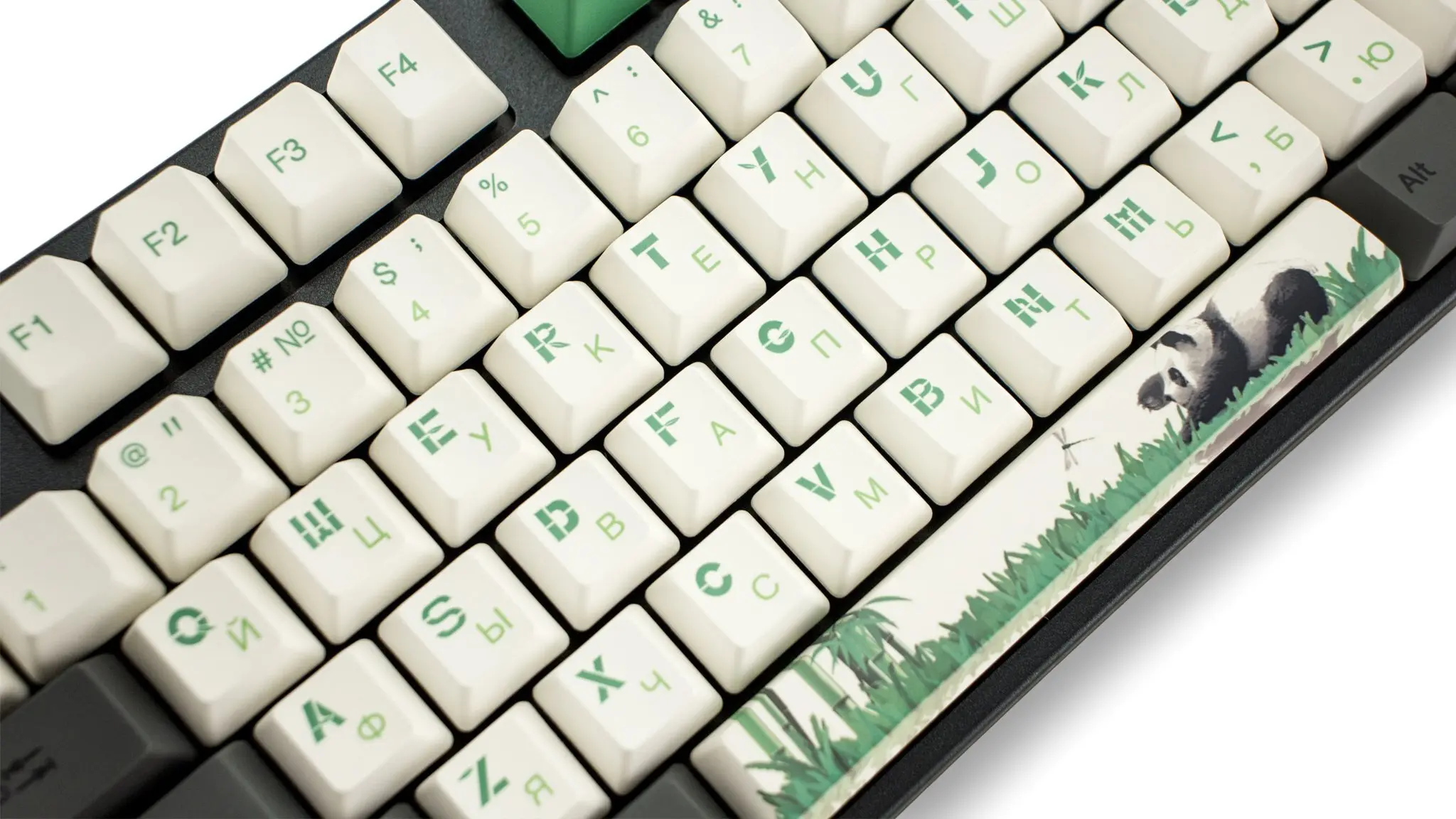 Tastatura fara fir Varmilo APT87 Panda R2 (Grey/Green)