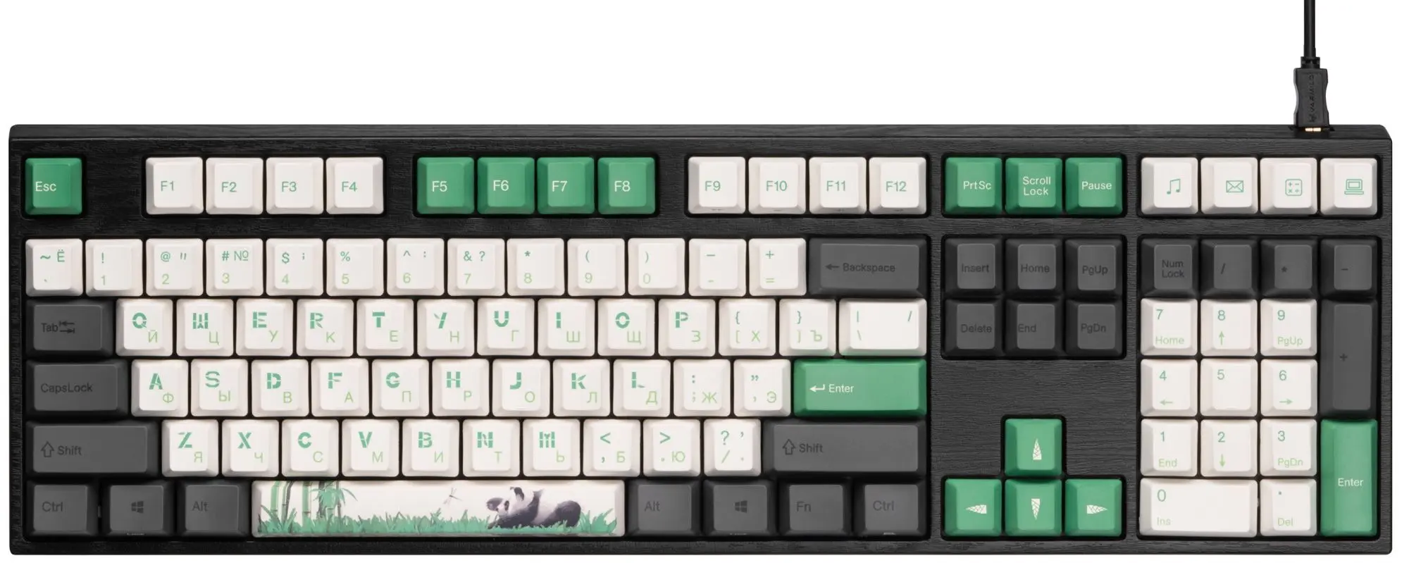 Tastatura Varmilo MA108M V2 Panda R2 EC Ivy V2 (Grey/Green)