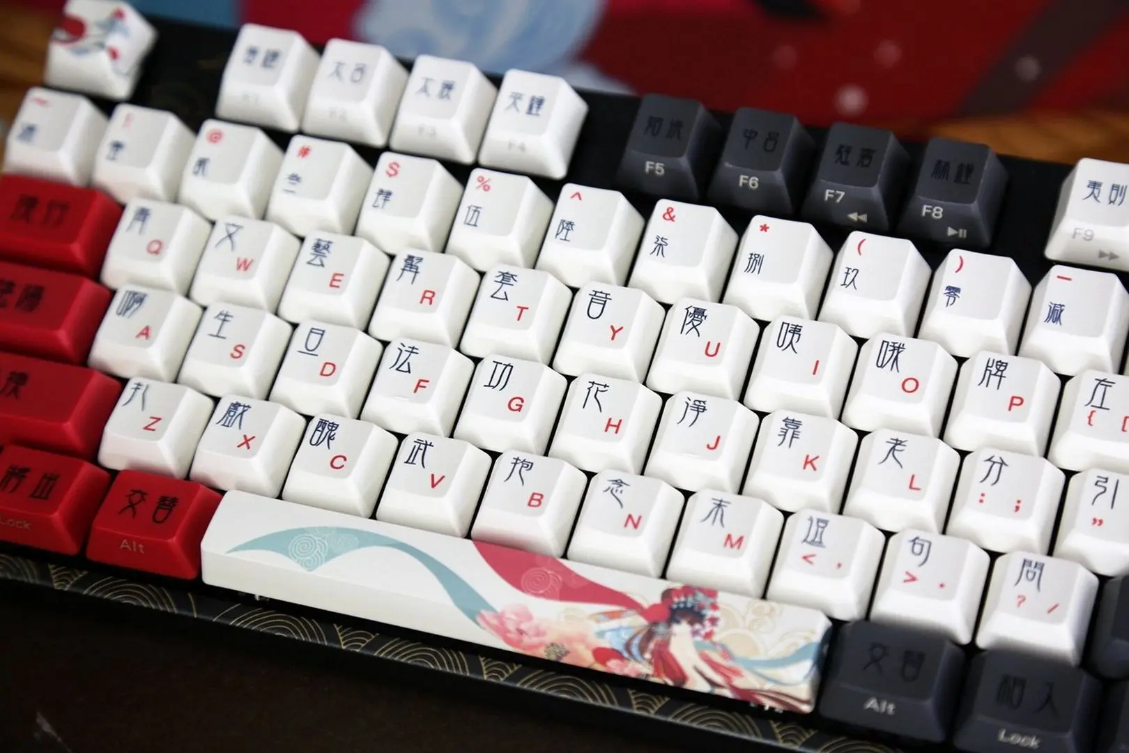 Tastatura Varmilo MA87M V2 Peking Opera EC Rose V2 ENG (Black/Red) - 7