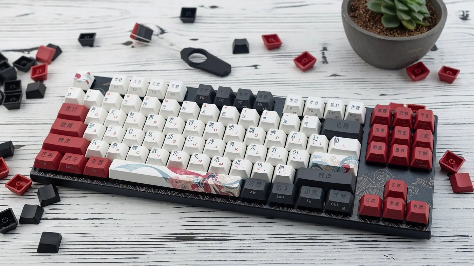 Tastatura Varmilo MA87M V2 Peking Opera EC Rose V2 ENG (Black/Red) - 8