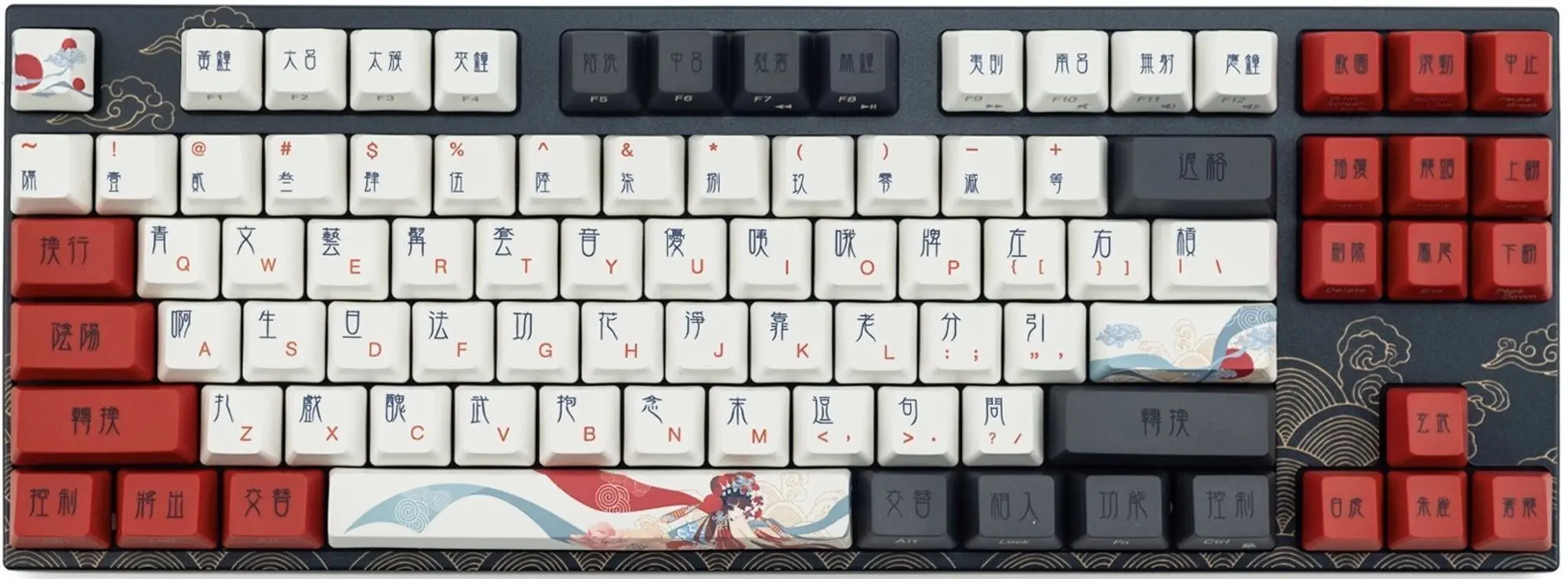 Tastatura Varmilo MA87M V2 Peking Opera EC Rose V2 ENG (Black/Red)