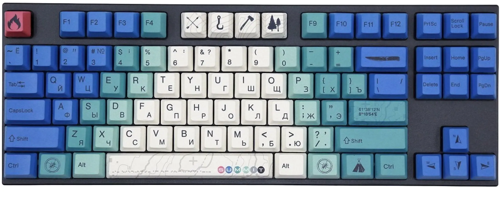 Tastatura Varmilo MA87M V2 Summit R2 EC Rose V2 (Grey/Blue)