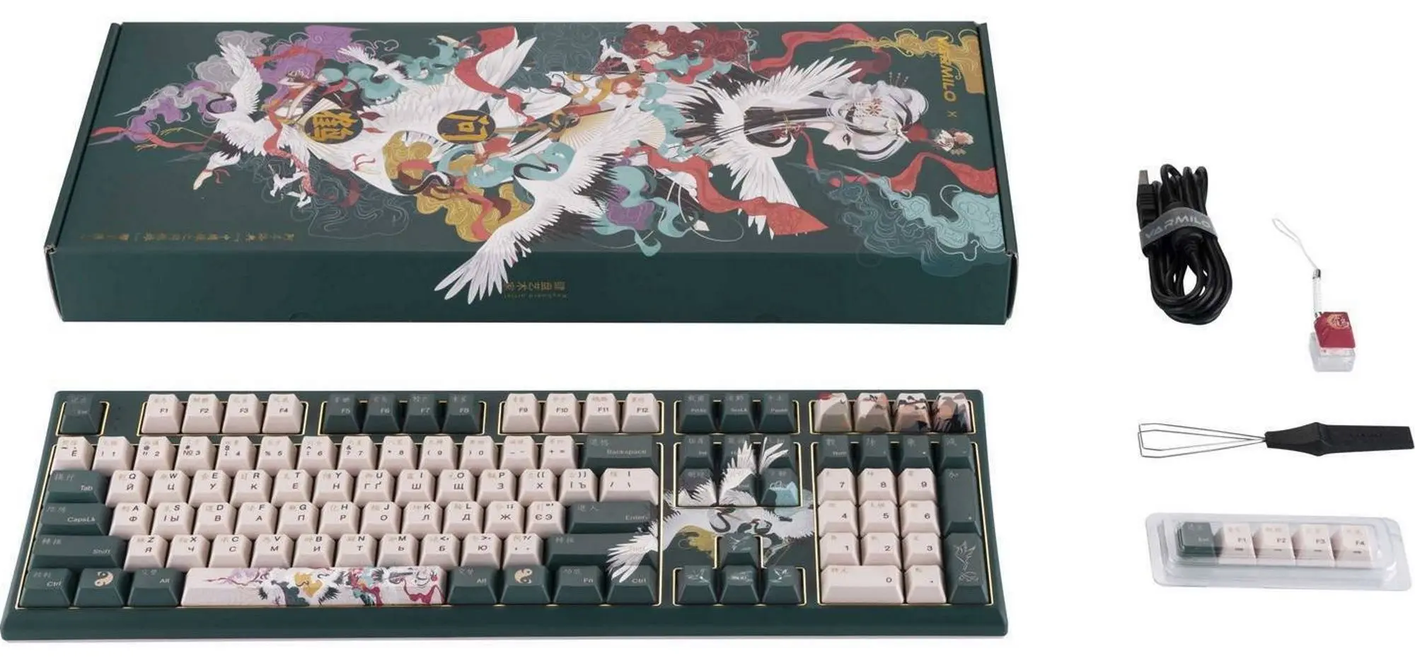 Tastatura Varmilo VBS108 Crane of Lure Cherry Mx Red (Green) - 7