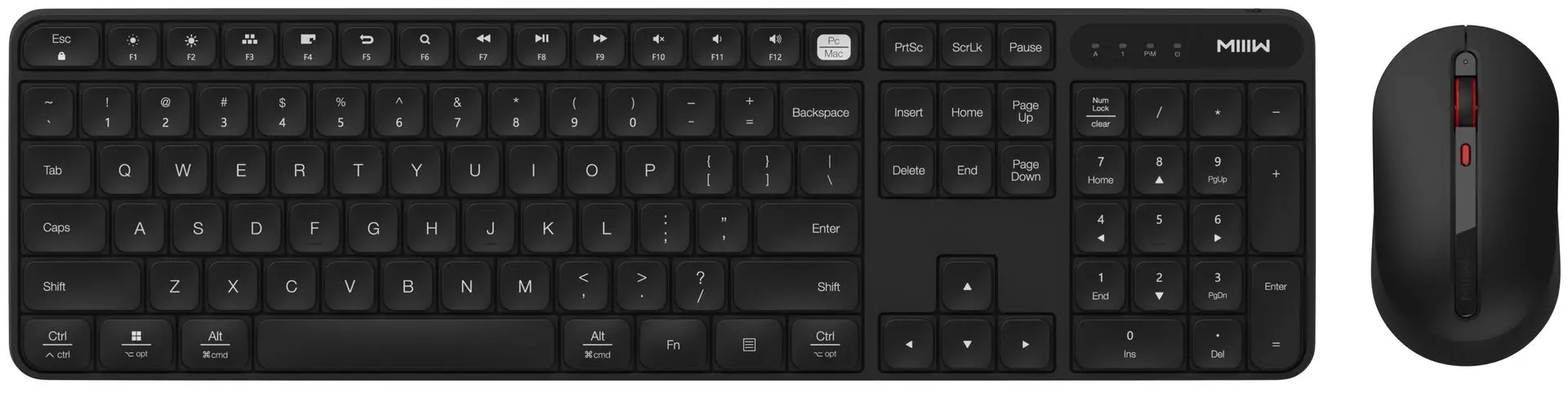 Set tastatura + mouse fara fir Xiaomi Miiiw MWWC01 (Black)