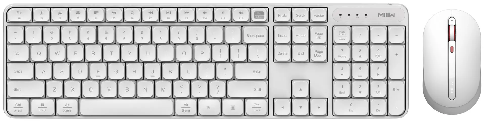 Set tastatura + mouse fara fir Xiaomi Miiiw MWWC01 (White)