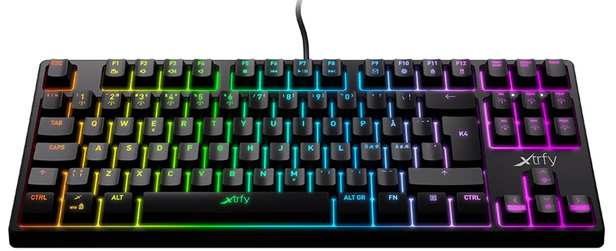 Tastatura XTRFY K4 TKL RGB Kailh Red (Black) - 2