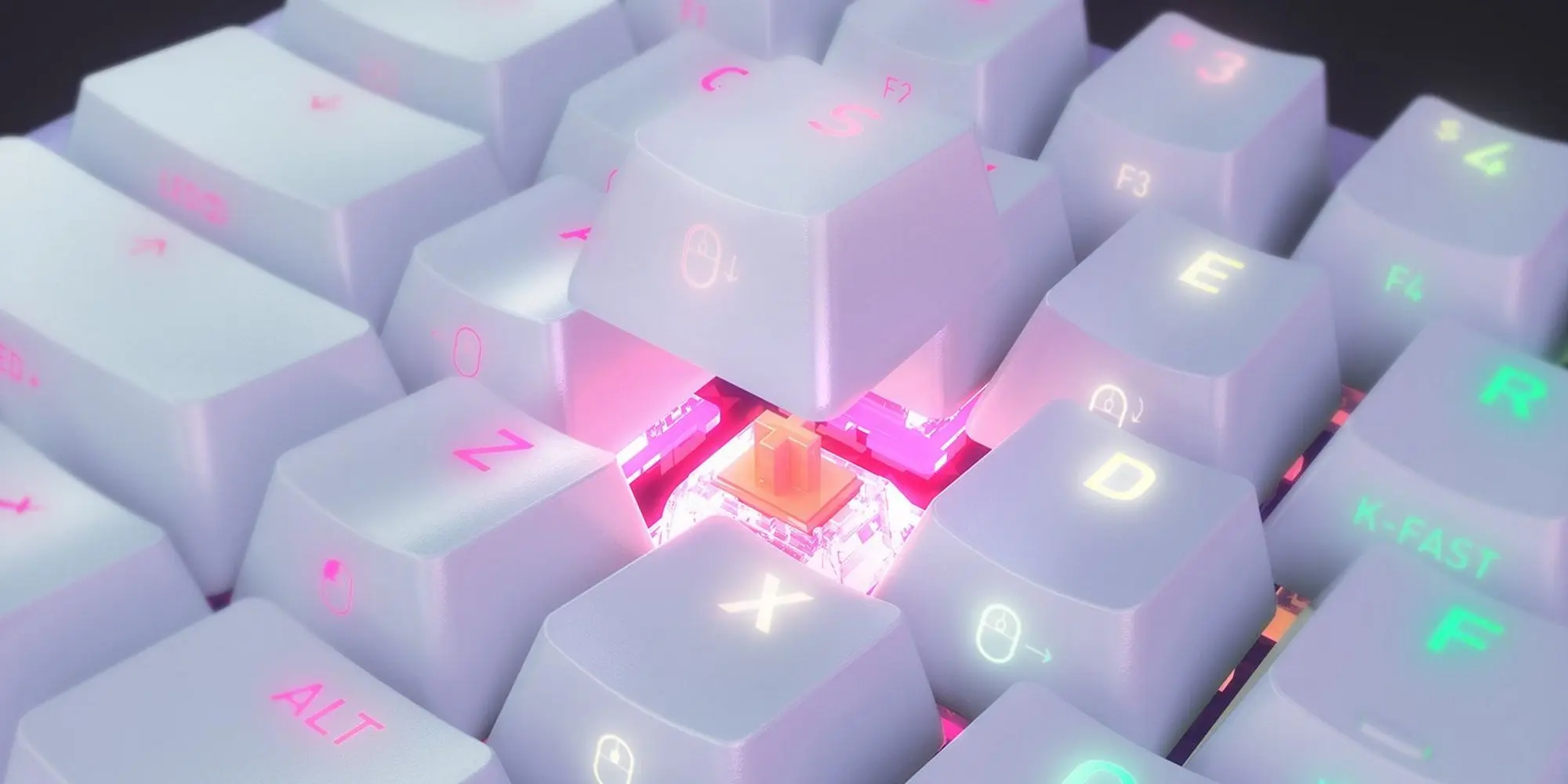 Клавиатура Xtrfy K5 Compact RGB (Transparent/White) - 8