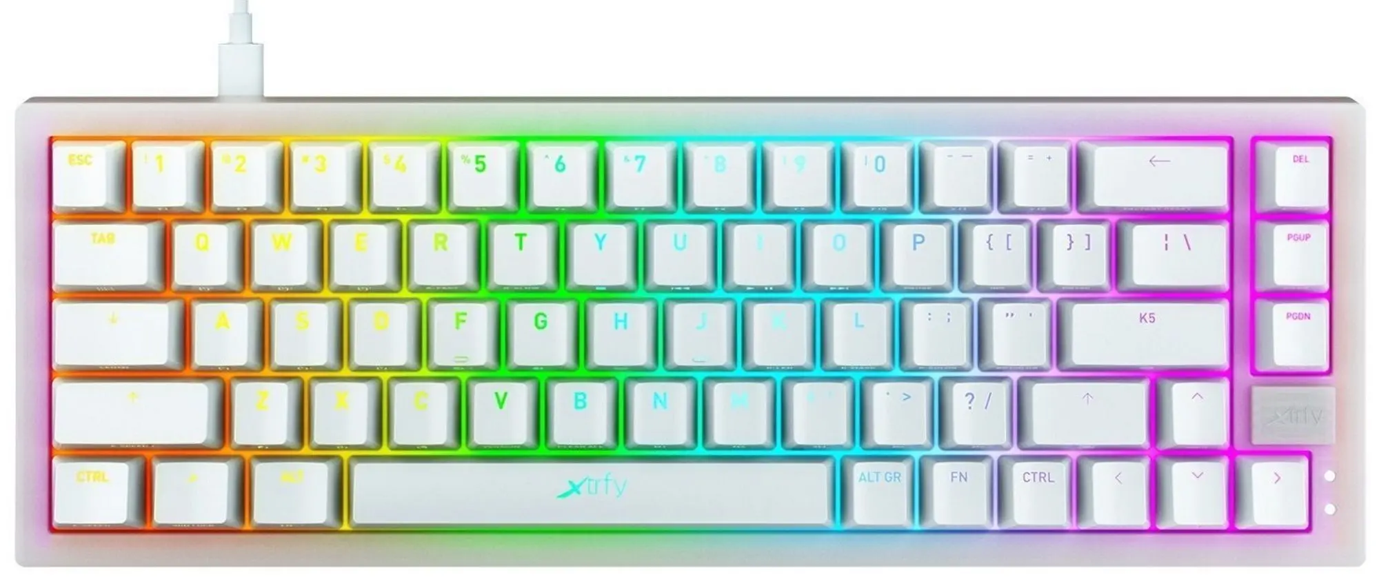 Клавиатура Xtrfy K5 Compact RGB (Transparent/White)