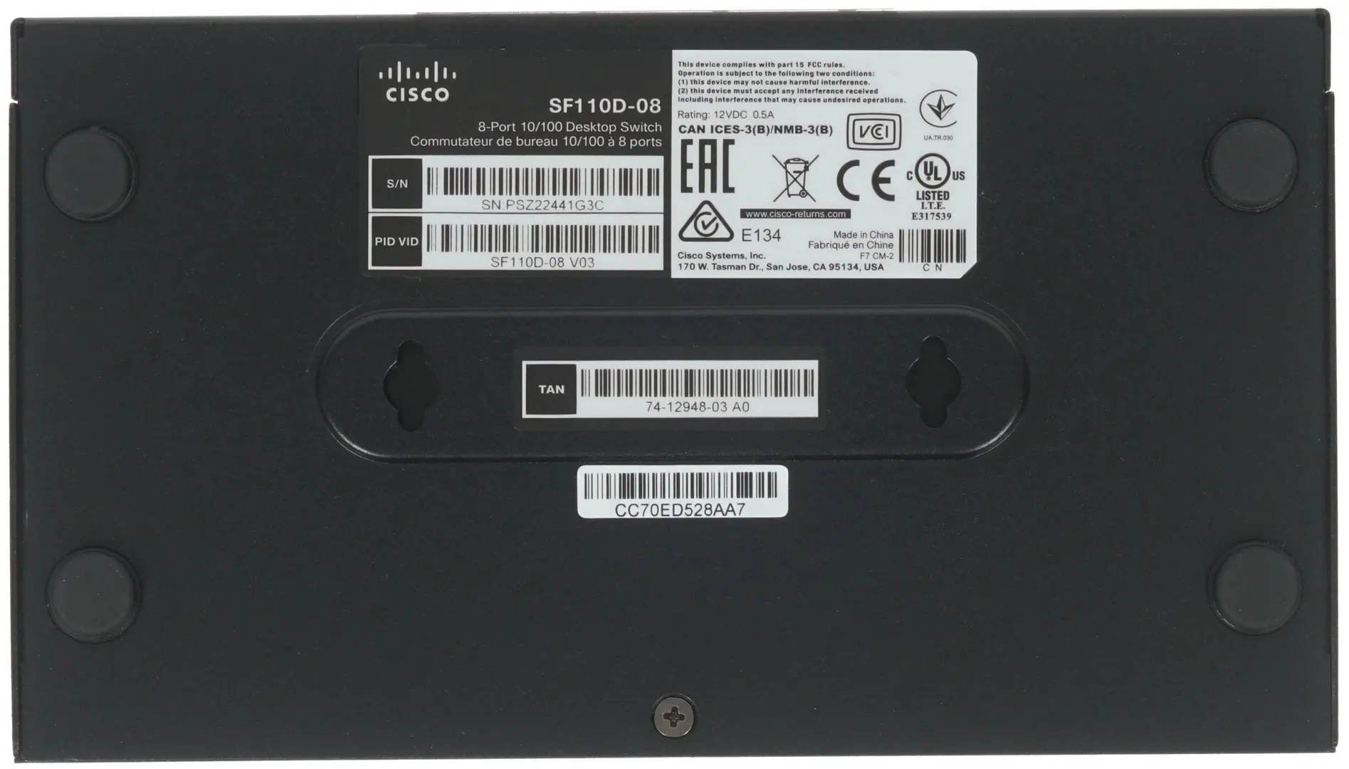 Comutator Cisco SF110D-08 (Black)