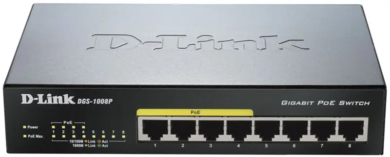 Коммутатор D-link DGS-1008P/E1A