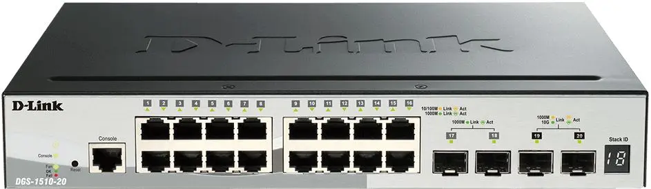 Comutator D-Link DGS-1510-20 (Black)