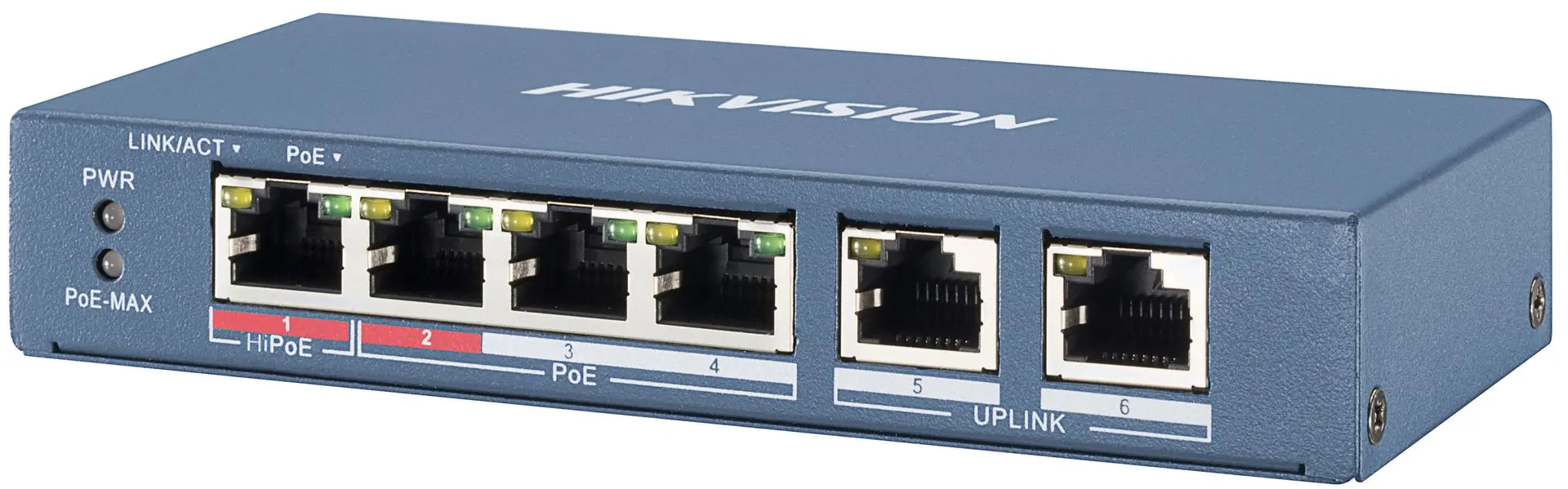 Comutator PoE Hikvision DS-3E0106HP-E (Blue)