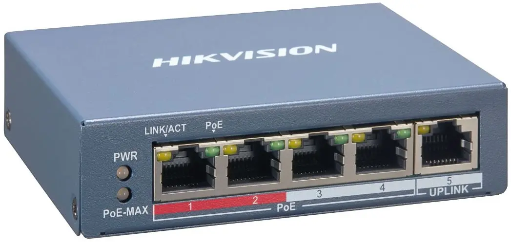 Comutator PoE Smart Hikvision DS-3E1105P-EI (Blue)