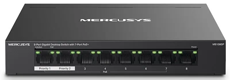 Comutator Mercusys MS108GP (Black)