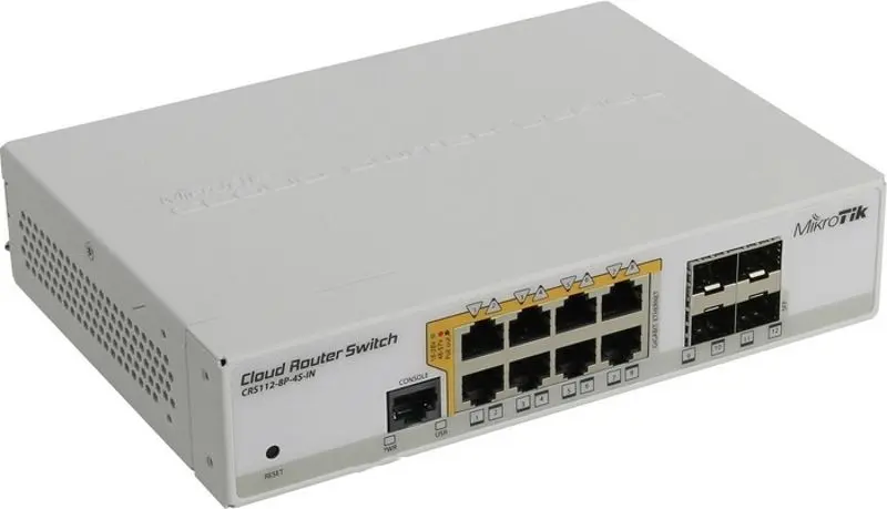 Comutator MikroTik CRS112-8P-4S-IN (White)