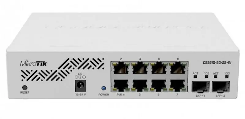 Comutator MikroTik CSS610-8G-2S+IN (White)