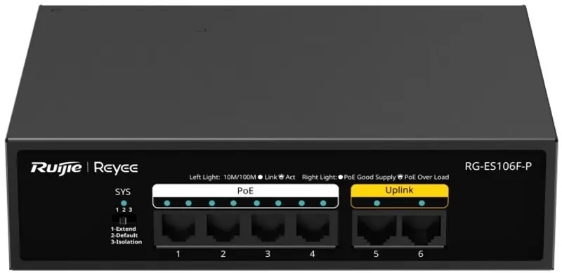 Comutator Ruijie Reyee RG-ES106F-P (Black)