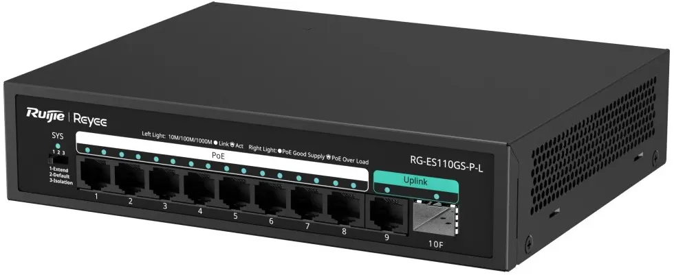 Comutator Ruijie Reyee RG-ES110GS-P-L (Black)