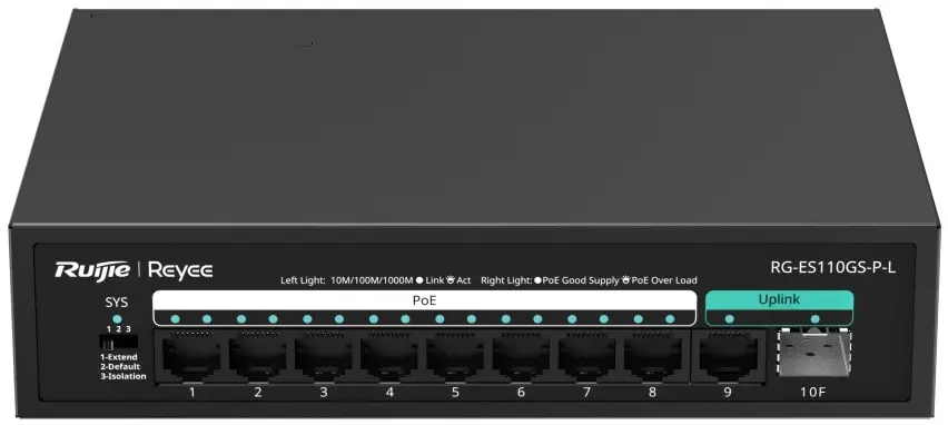 Comutator Ruijie Reyee RG-ES110GS-P-L (Black)