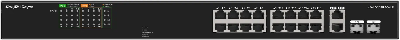 Comutator Ruijie Reyee RG-ES118FGS-LP (Black)