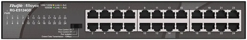 Comutator Ruijie Reyee RG-ES124GD (Black)