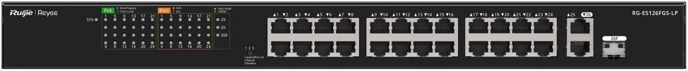 Comutator Ruijie Reyee RG-ES126FGS-LP (Black)