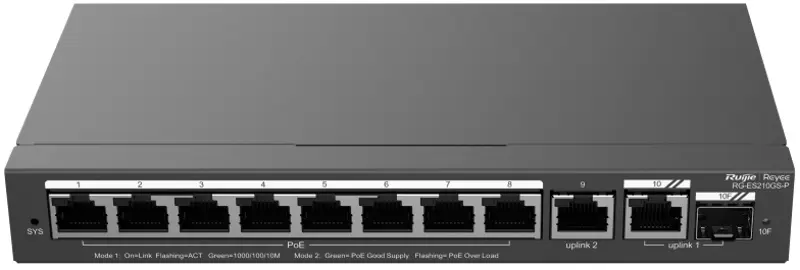 Comutator Ruijie Reyee RG-ES210GS-P (Black)